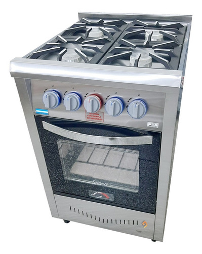 Imagen 3 de 8 de Cocina Industrial Speed 4 H 55 Cm Visor + Campana Circular