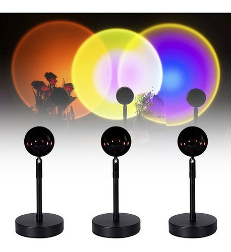 Imagem 6 de 10 de Projetor Sunset Atmosfera Criativa Led Night
