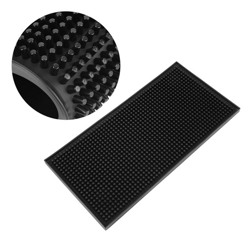 Alfombrilla Impermeable Para Bar, 1 Pieza, Color Negro Suave