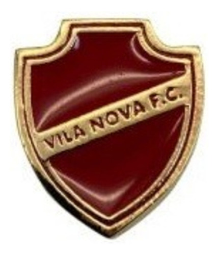 Boton/pin/broche Escudo Do Vila Nova Em Metal - Cor Vermelho