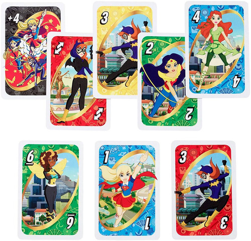 Juego Mattel Juego Cartas Súper Héroes Dc Uno