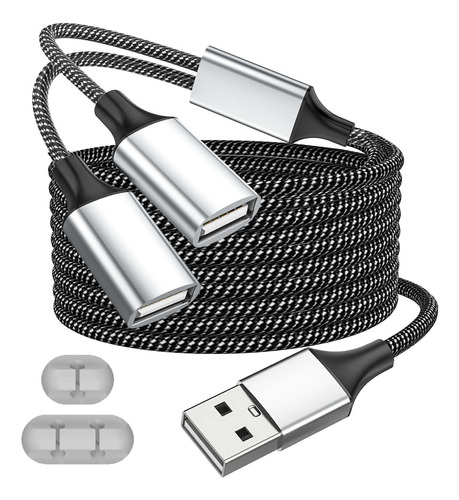 Fidioto Divisor Usb, Usb A Macho A 2 Hembras, Cable De Exten