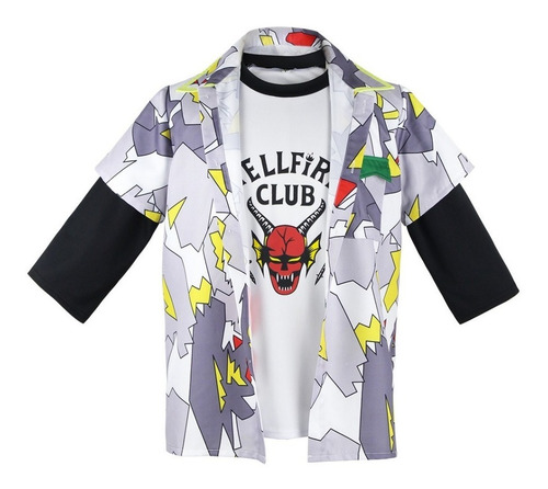 Imagem 5 de 10 de Fantasia Dustin Camiseta Camisa Chapéu Stranger Things 4