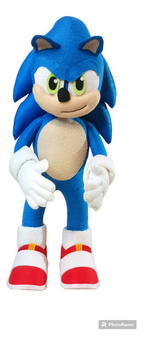 Muñeco Sonic  En Fieltro Artesanal. 43 Cm Aproximadamente.