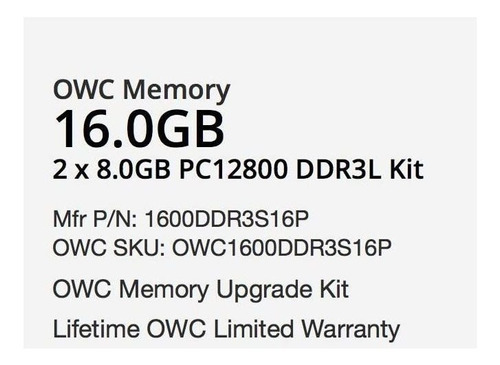 Owc - Kit De Actualización De Memoria Para iMac, Mac Mini Y