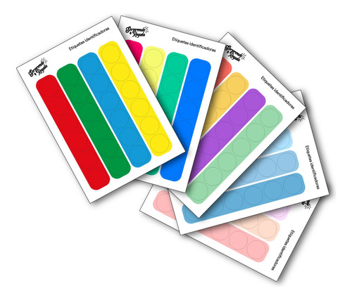 1200 Etiquetas Redondas Adhesiva Codificacion 20 Colores