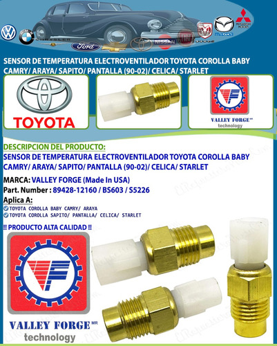 Sensor Temperatura Corolla Baby Camry Araya Celica Starlet