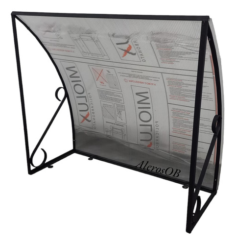 Alero/toldo 1.20x70 P/ Puerta/ventana,hierro Y Policarbonato
