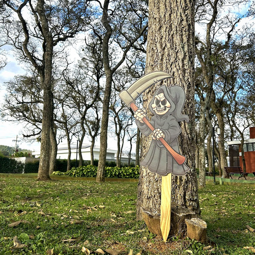 Estaca De Chão Em Mdf Desenho Morte Decoração De Halloween