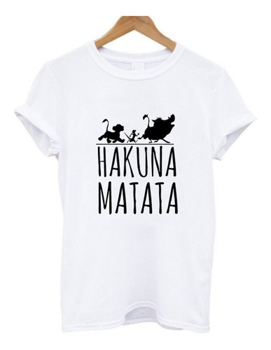 Camiseta Personalizada Polo Hakuna Matata Disney Rey Leon