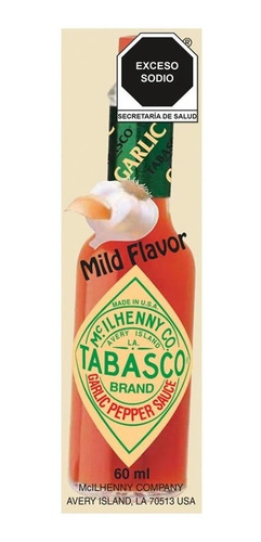 Salsa Picante Tabasco Sabor Ajo 60 Ml Kosher