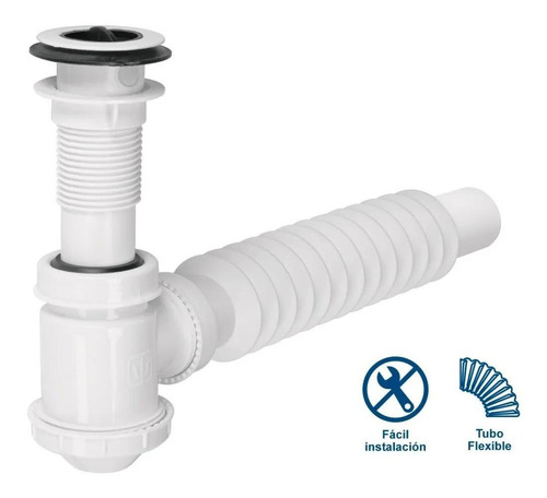 Cespol Lavabo Flexible 1-1/4'' Pvc Trampa Foset 49366