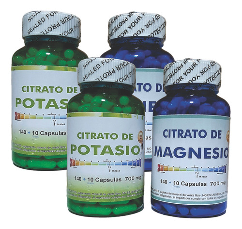 Citrato D Magnesio Y Potasio 4u - Unidad a $166