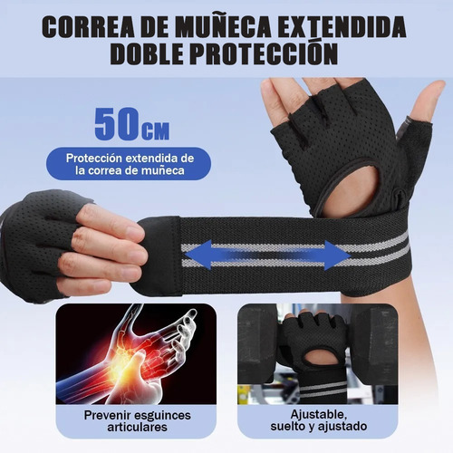 Guantes Para Gym Pesas Deportivos Muñequeras Mujer Y Hombre
