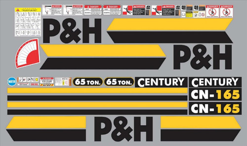 Kit De Calcomanías Para P&h Century Cn165