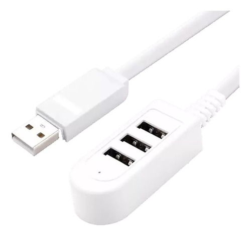 Splitter Usb Hub Alargador Zapatilla Usb 2.4a 1.20 Cm