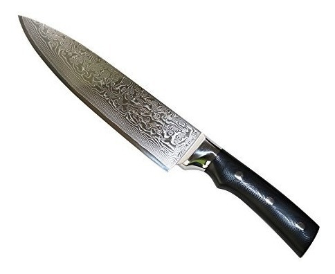 Cuchillo Profesional Damasco De 8 Pulgadas De Kamosoto Con A