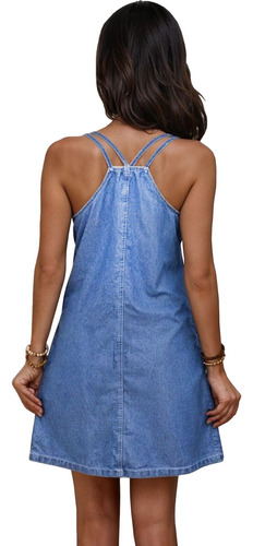 Vestido Mezclilla Con Bolsas Casual Moda Para Dama Melissa