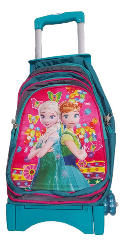 Morral Maleta Escolar Con Ruedas Frozen Grande