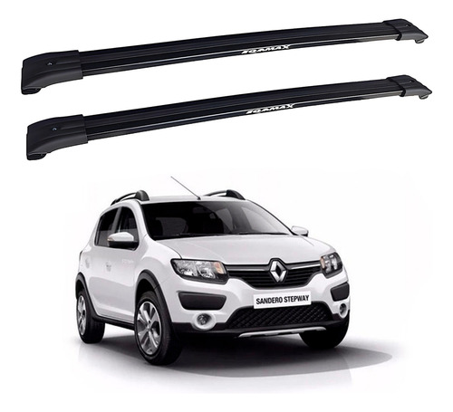 Barras De Techo Aluminio Negro Sandero Stepway Eqmax