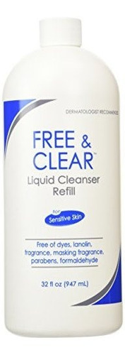 Repuesto De Limpiador Líquido Free & Clear 32 Oz (paquete De