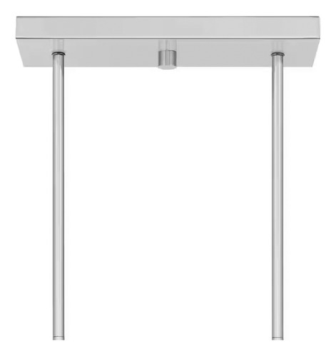 Lampara De Techo Colgante De Cocina Lineal 4 Luces Estructura Gris