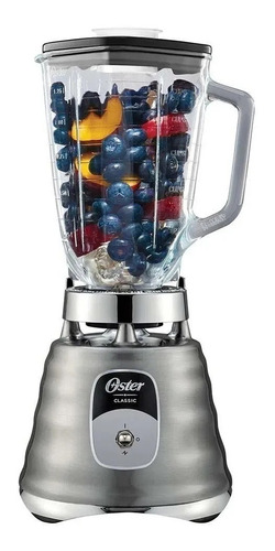 Licuadora 1 Velocidad Pulso Vaso Vidrio 700 W Oster Cromada