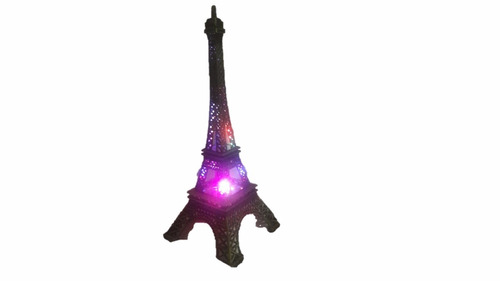 Torre Eiffel Acero Con Luz Led Recuerdo Fiestas, Regalo