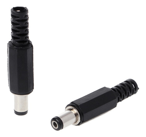 5 Conectores De Enchufe De Corriente Cc Macho De 5,5 Mm X 2,