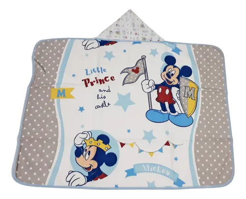 comprar Toalha De Banho Bebê 70x90cm Com Forro Em Fralda Mickey 