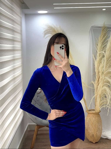 Vestido Corto Elegante Azul