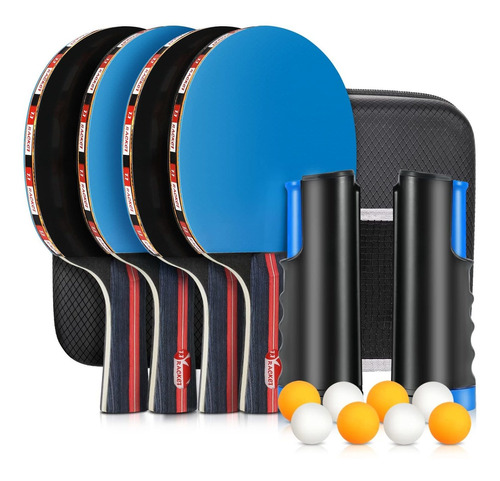Ping Pong Paddles Set, 4 Table Tennis Paddles,8 Balls ,retra