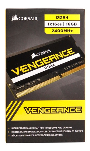 Imagem 5 de 7 de Memoria Notebook Corsair Vengeance 16gb 1x16gb Ddr4 2400mhz