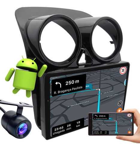 Multimídia 9 Pol Android Grand Siena 20/22 + Câmera De Ré
