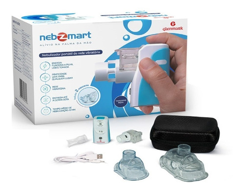 Nebulizador Glenmark Nebzmart Branco (sem Fio De Rede)