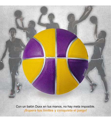 Duxx Balón Basket Ball Hule #3 0367 Niños Color Amarillo / Morado