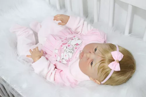 Boneca Bebê Reborn Loira Linda Em Promoção Especial - Chic Outlet