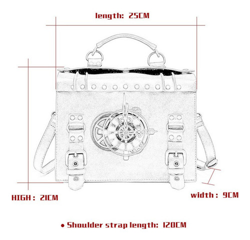 Bolso Bandolera Estilo Mensajero Multiusos Punk