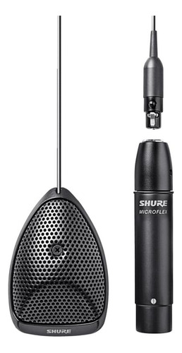 Shure MX391/s, microfone de superfície com fio de 3,6 m, preto