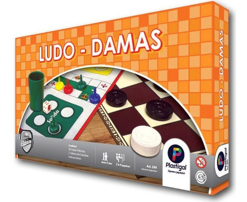 Juego De Mesa 2 En 1 Ludo Y Damas Plastigal204