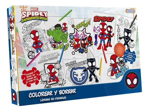 Set De Colorear Y Borrar Con Laminas De Spidey Jeg Vsp03304