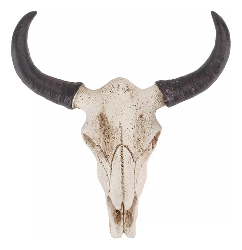 Escultura De Pared Cráneo De Vaca Y Cabezas Colgando Adorno