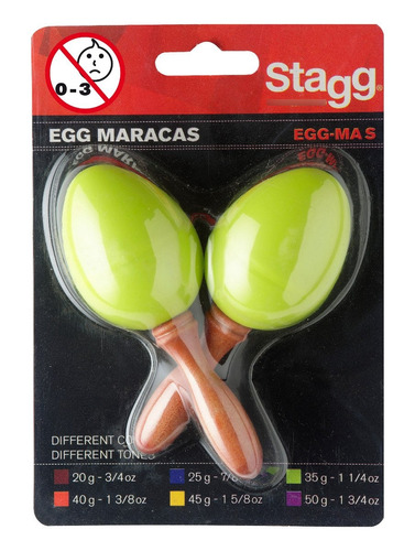 Huevo Ritmico / Shaker Stagg Egg-ma S/gr Verde Mango Corto