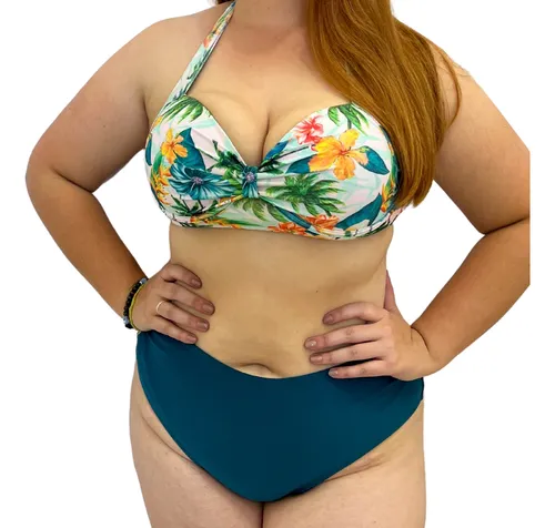 Biquini Para Gordinhas Lindas Plus Size Preto Top Conforto