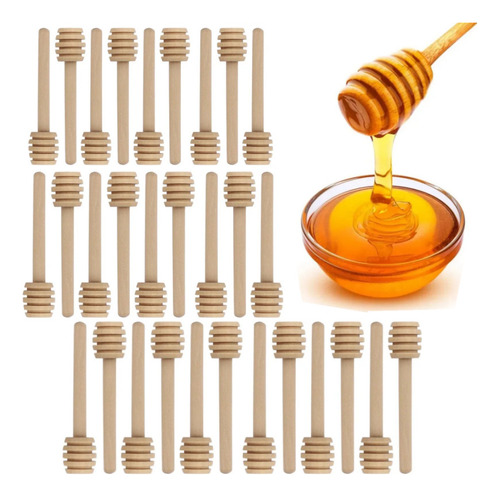 30 Cucharas De Madera Para Mezclar Miel