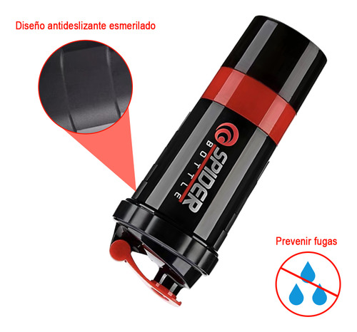Naiwant® Vaso Mezclador Multifuncional Para Deportes Fitness Color Rojo 500 Ml Adecuada Para Acampar Al Aire Libre, Senderismo, Montañismo,oficina, Fitness