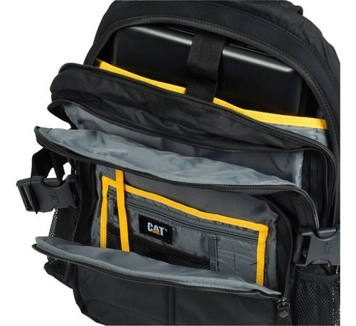 Mochila urbana CAT Brent color negro diseño polyester 600d 22L