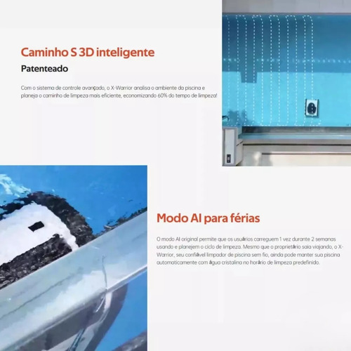 Robô Aspirador Automático Piscina X-warrior Netuno X30