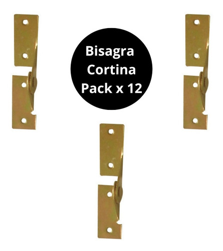 Bisagra Cortina Barrio Zócalo Repuesto Pack X 12 Unid