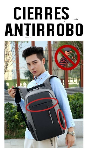 Mochila Con Usb Back Pack Antirrobo Super Calidad